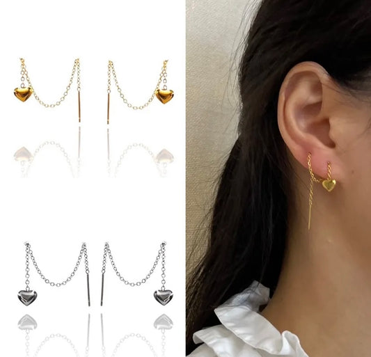 Orecchini saliscendi cuore