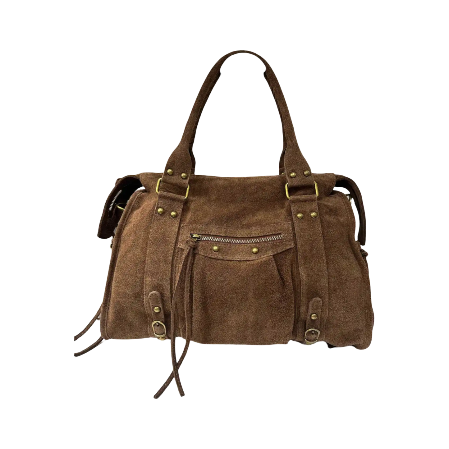 Borsa Gilda Big Suede Marrone