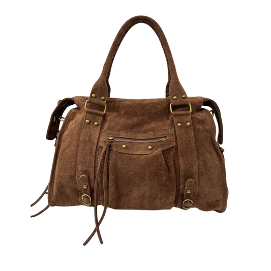 Borsa Gilda Big Suede Marrone