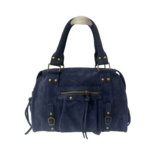 Borsa Gilda Media Suede Blu Navy