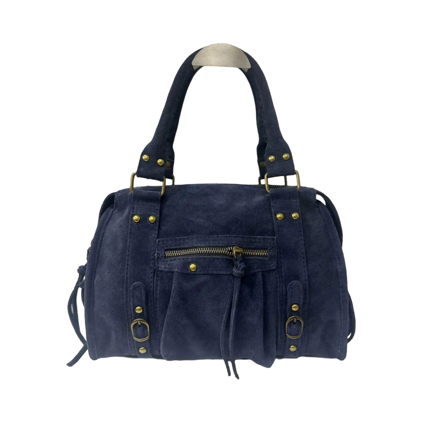 Borsa Gilda Media Suede Blu Navy