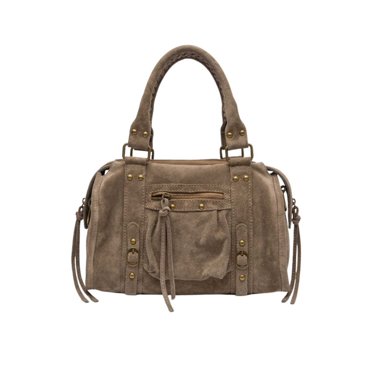 Borsa Gilda Media Suede Tortora