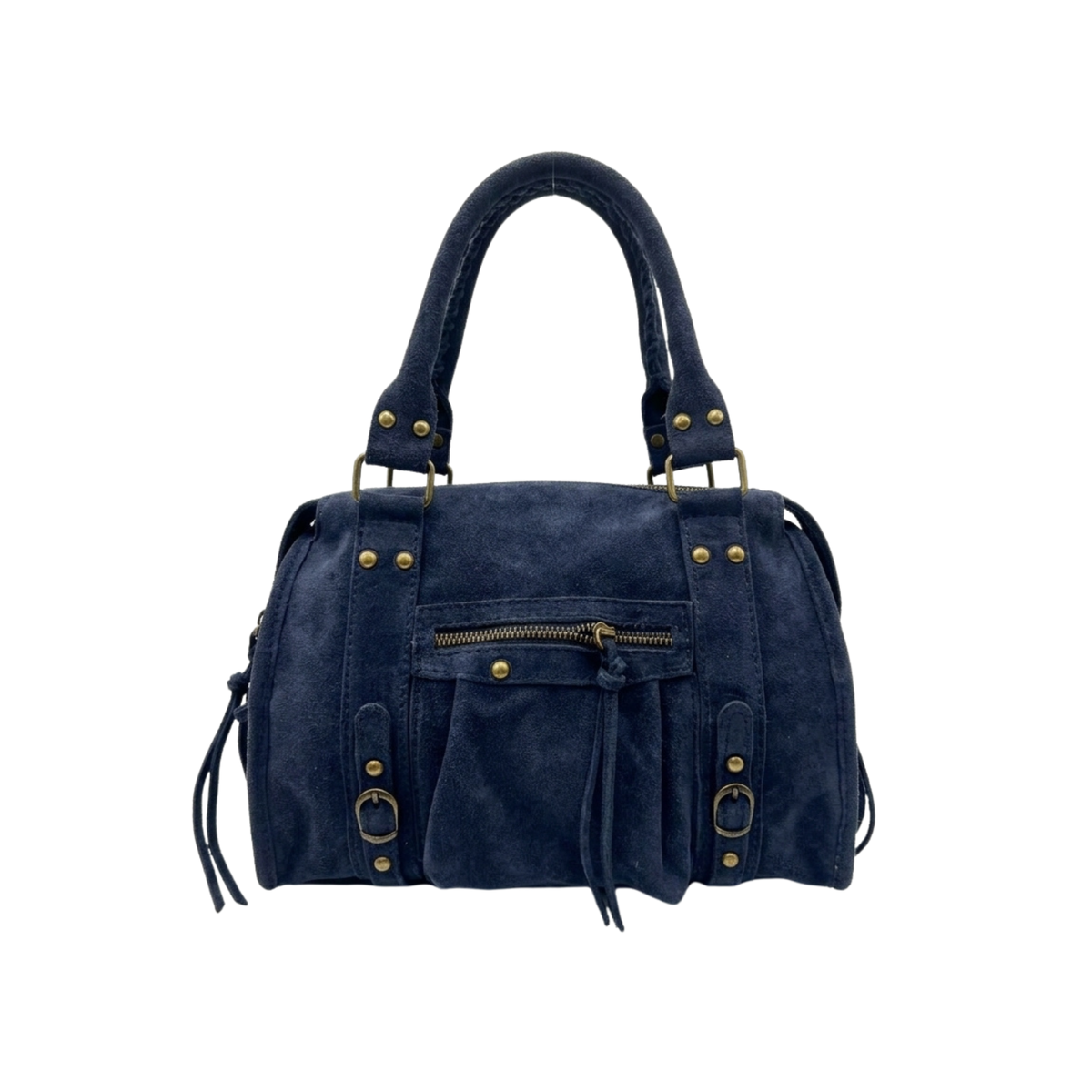 Borsa Gilda Media Suede Blu Navy