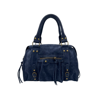 Borsa Gilda Media Suede Blu Navy