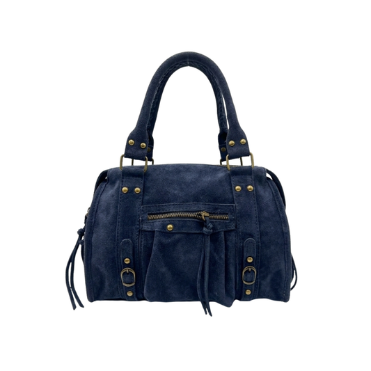 Borsa Gilda Media Suede Blu Navy